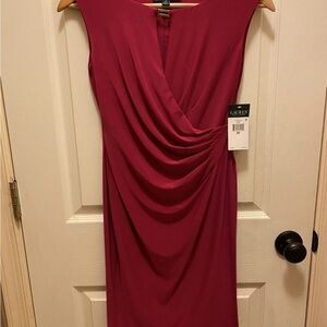 Ralph Lauren Orchid Sleeveless Dress w/ Side Slit Sz 2P NWT!!